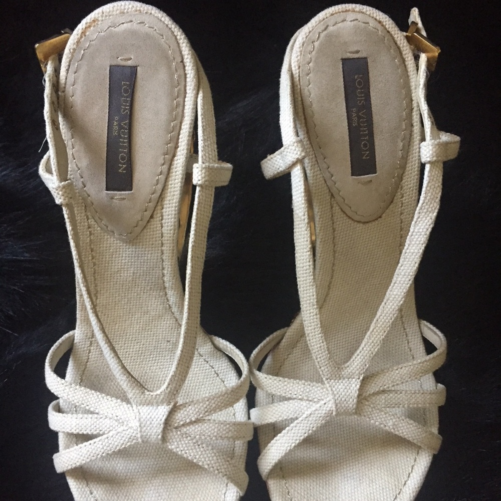 Louis-Vuitton-Feerique-Gold-And-White-Wedges